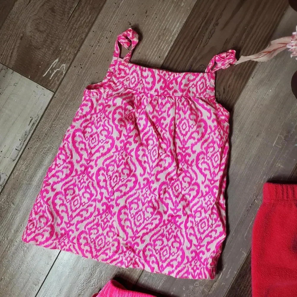 Carter's, Cat & Jack Hot Pink Baby Girl Clothing Bundle 3 pieces Size 6-12m NWOT